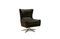 Miniatura Sillón giratorio de terciopelo antracita Balmat Clipped