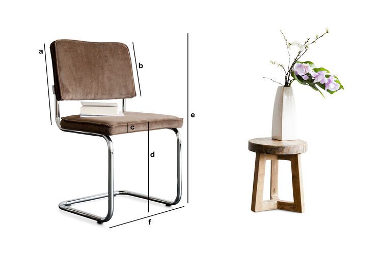Dimensiones del producto Silla marron Krömart