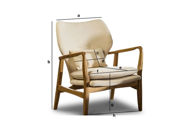 Dimensiones del producto Sillón Breda