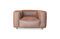 Miniatura Sillón de cuero color camello Krieger Clipped