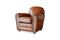 Miniatura Sillón club de cuero color gamuza English Coffee Clipped