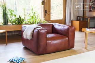 Sillón de cuero caoba Krieger