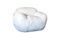 Miniatura Sillón de piel blanco Cinto Clipped