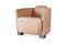 Miniatura Sillón de cuero camel Red Baron Clipped