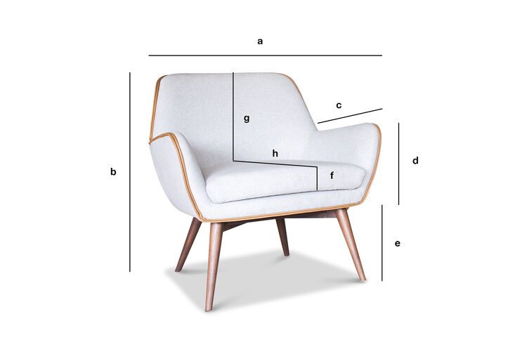 Dimensiones del producto Sillón de tela Järvi