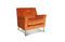 Miniatura Sillón de terciopelo naranja Elbrousse Clipped