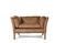 Miniatura Sillón de cuero camel Hamar Clipped