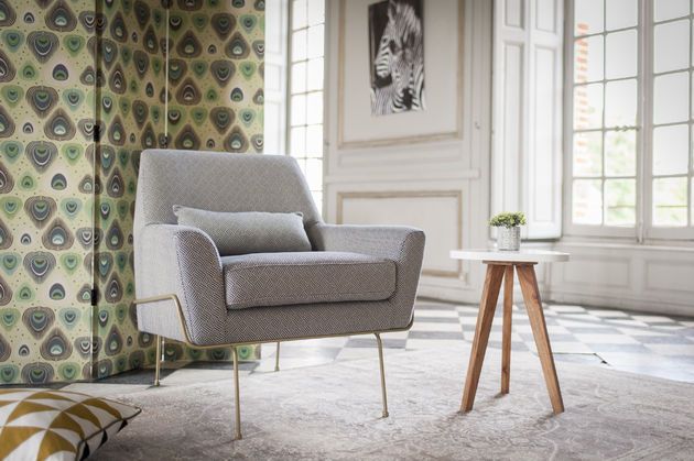 Sillón lounge de tela Hilda