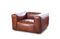 Miniatura Sillón de cuero caoba Krieger Clipped