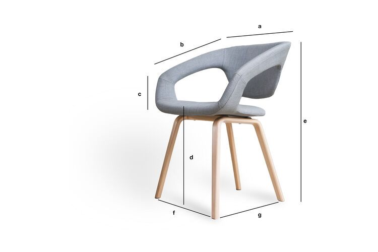 Dimensiones del producto Sillón ligero Tobago