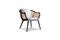 Miniatura Butaca negra de fresno macizo y mimbre Nocta Clipped