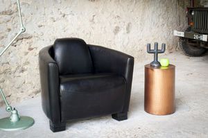 Sillón de cuero negro Red Baron