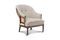 Miniatura Sillón redondo de lino y algodón almendra Léonie Clipped