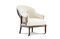 Miniatura Sillón redondo de lino y algodón beige Léonie Clipped