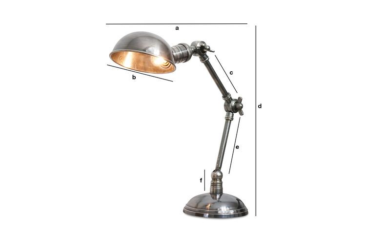 Product Dimensions Silver-plated double-arm light