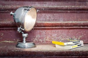 Silver metal lighthouse lamp Laycock