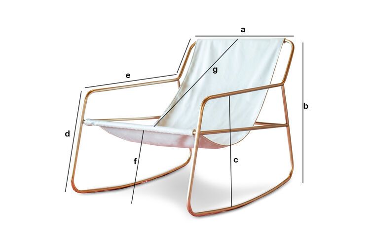 Produktdimensionen Skandinavischer Schaukelstuhl Lund