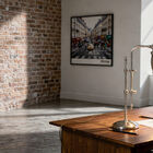 Sliding lamp in silver-plated brass Gemet