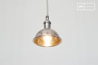 Small silver-plated pendant lamp Olivia