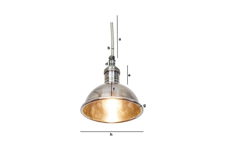Product Dimensions Small silver-plated pendant lamp Olivia