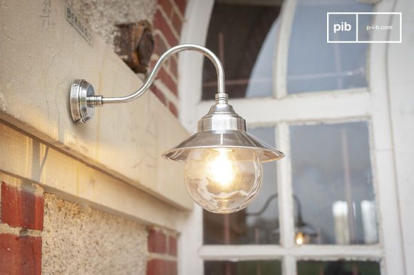 Small silver gooseneck wall sconce Alton