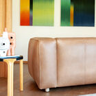 The legs are made of varnished solid wood