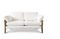 Miniatura Sofá de 2 plazas de lino blanco Ariston Clipped