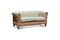 Miniatura Sofá Chesterfield de 2 plazas de lino y algodón almendra Montaigu Clipped