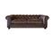 Miniatura Gran sofá Chesterfield de cuero Weston Clipped