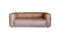 Miniatura Sofá de dos plazas de cuero color camello Krieger Clipped