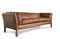 Miniatura Sofá de 3 plazas de cuero camel Hamar Clipped