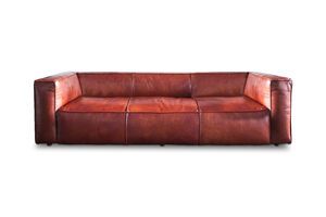 3-Sitzer Sofa aus Mahagonileder Krieger