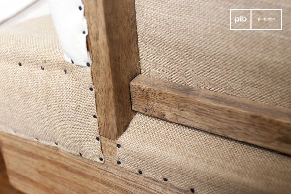 The back of the sofa has a meticulous nailing system.