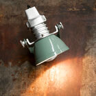 The lampshade is 100% metallic, silvery and green.