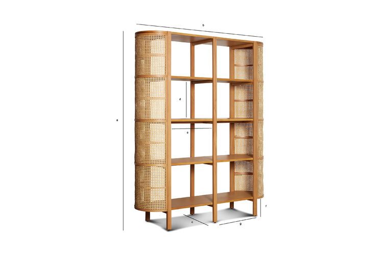 Product Dimensions Solid beech and rattan shelf Baerum