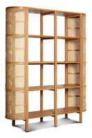 Solid beech and rattan shelf Baerum