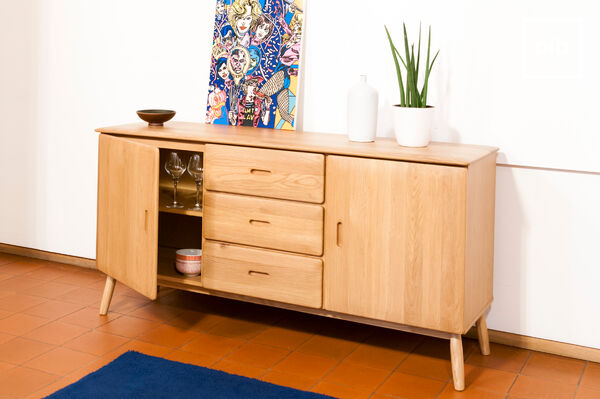 Solid wood sideboard
