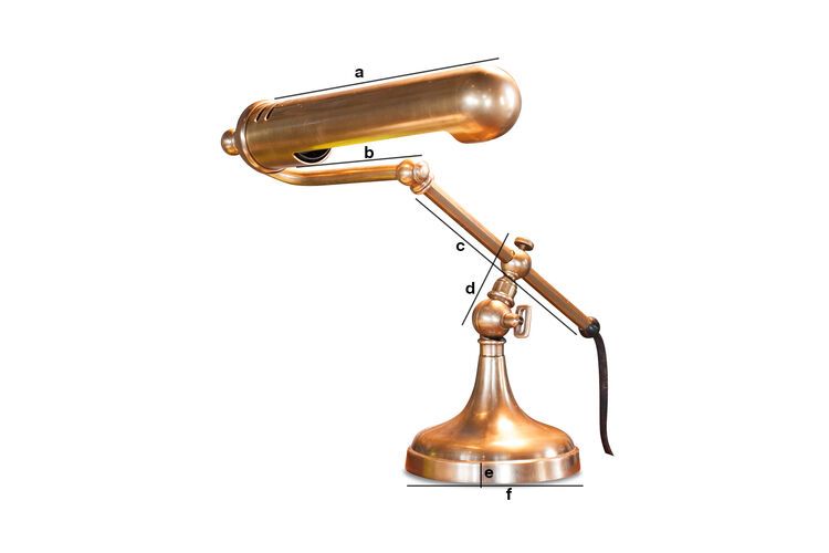 Productafmetingen Messing bureaulamp Stanford