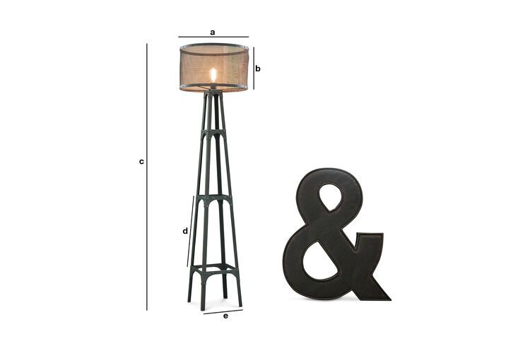 Produktdimensionen Stehlampe Hornby