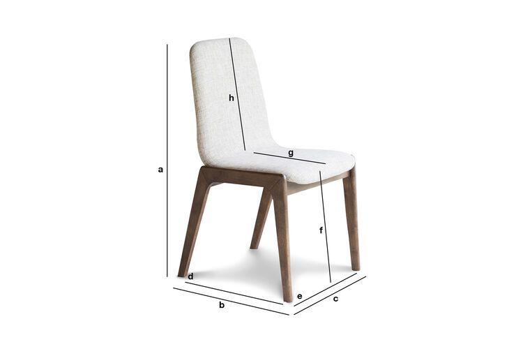 Product Dimensions Beige fabric chair Estella