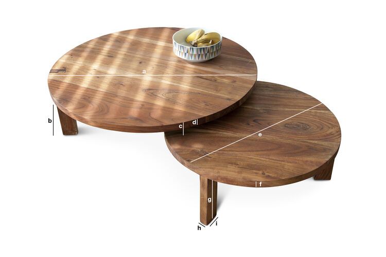 Product Dimensions Stockholm coffee table double tabletop