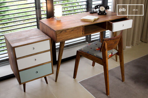 An elegant desk that draws its inspiration from vintage Scandinavian furniture