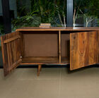 Typical 1950s design, made entirely of solid acacia wood