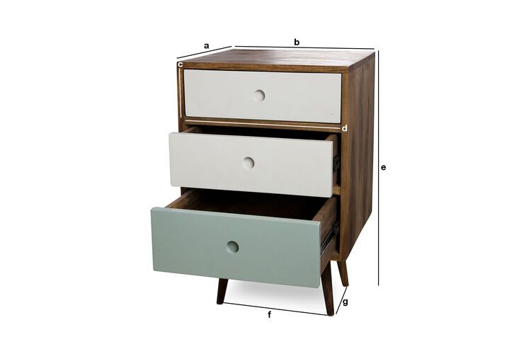 Product Dimensions Stockholm three-drawer block chest