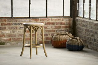66 cm natural finish stool