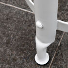 Horizontal footrest and visible rivets.