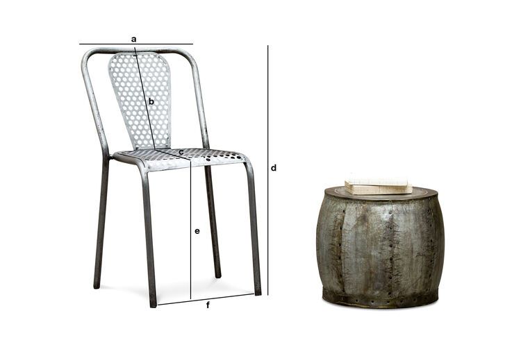 Produktdimensionen Stuhl Bütto