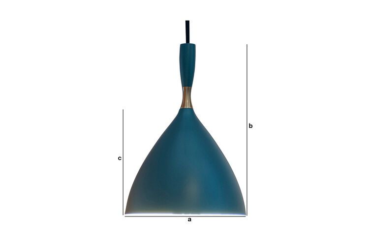 Dimensions du produit Suspension Dokka bleu pétrole