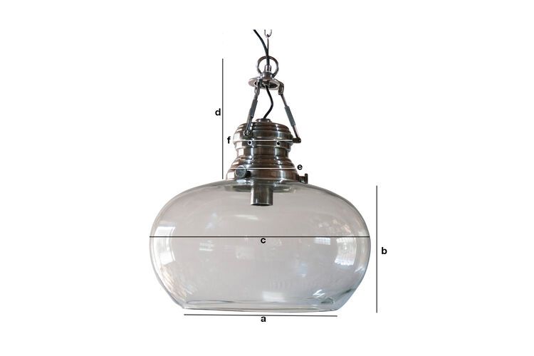 Dimensions du produit Suspension en verre  Hoonui