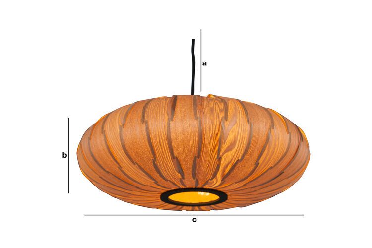 Dimensions du produit Suspension en bois de frêne Gresskar